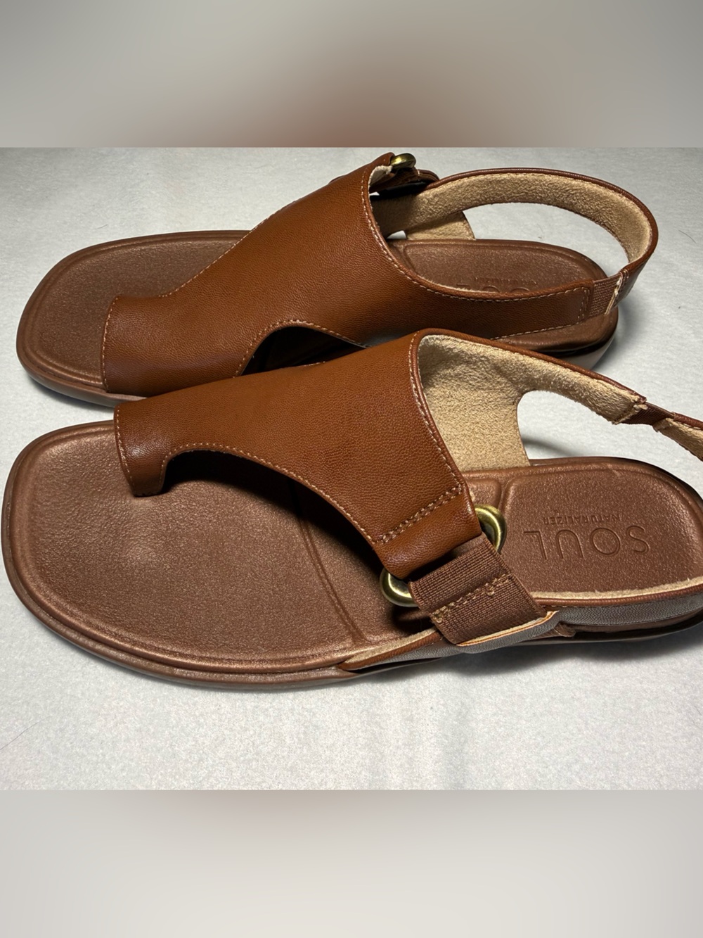 New SOUL Naturalizer Freya Casual Slip-On Sandal. Brown. Size 6.